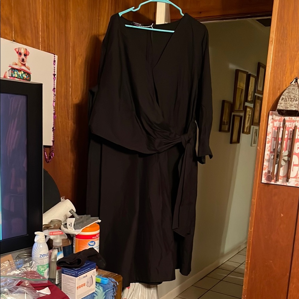 Elegant Black Wrap Dress